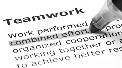 A definition of the term "Teamwork" that describes the successful relationship between a client and its marketing agency