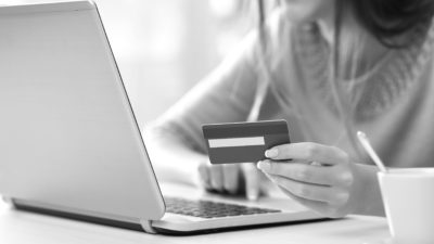 Woman making a purchase online